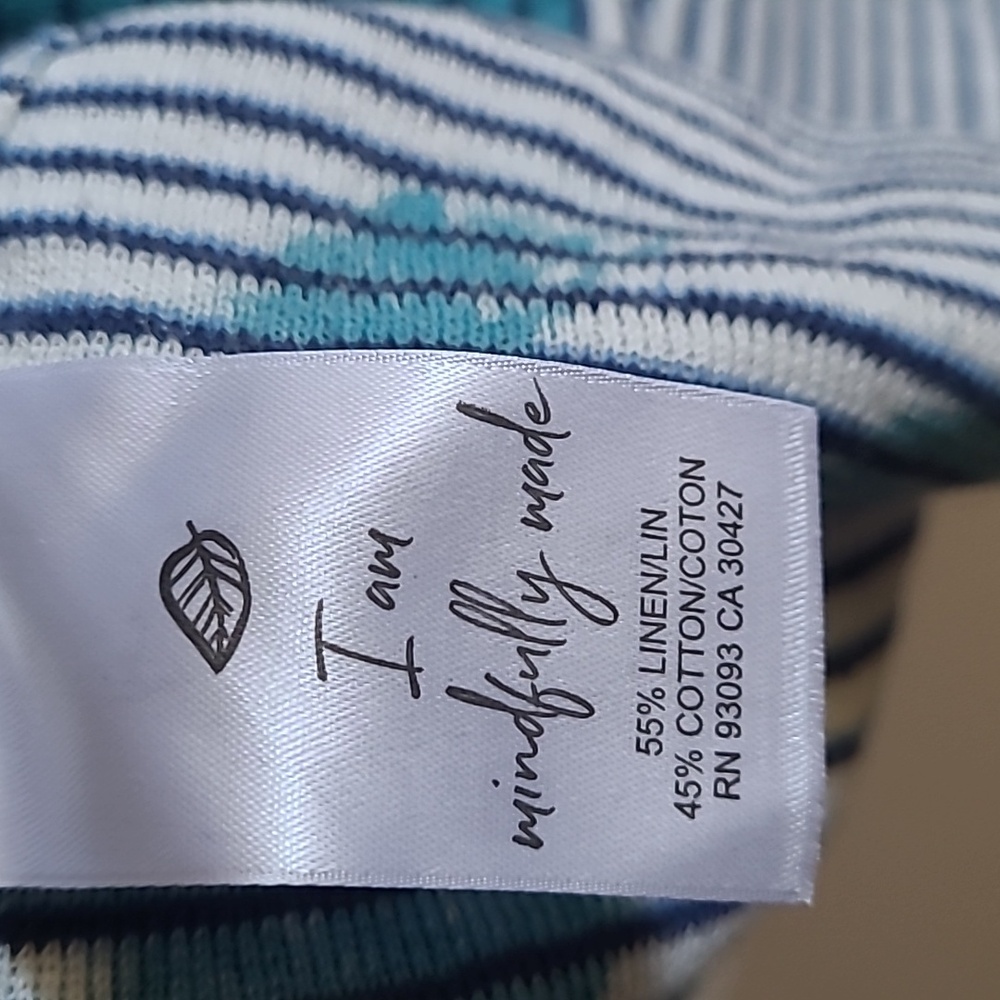 NEW NIC+ZOE Leaving Lines Sweater, Blue Multi, Sz L - Picture 6 of 7